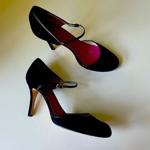 Kate Spade Black Suede Mary Janes